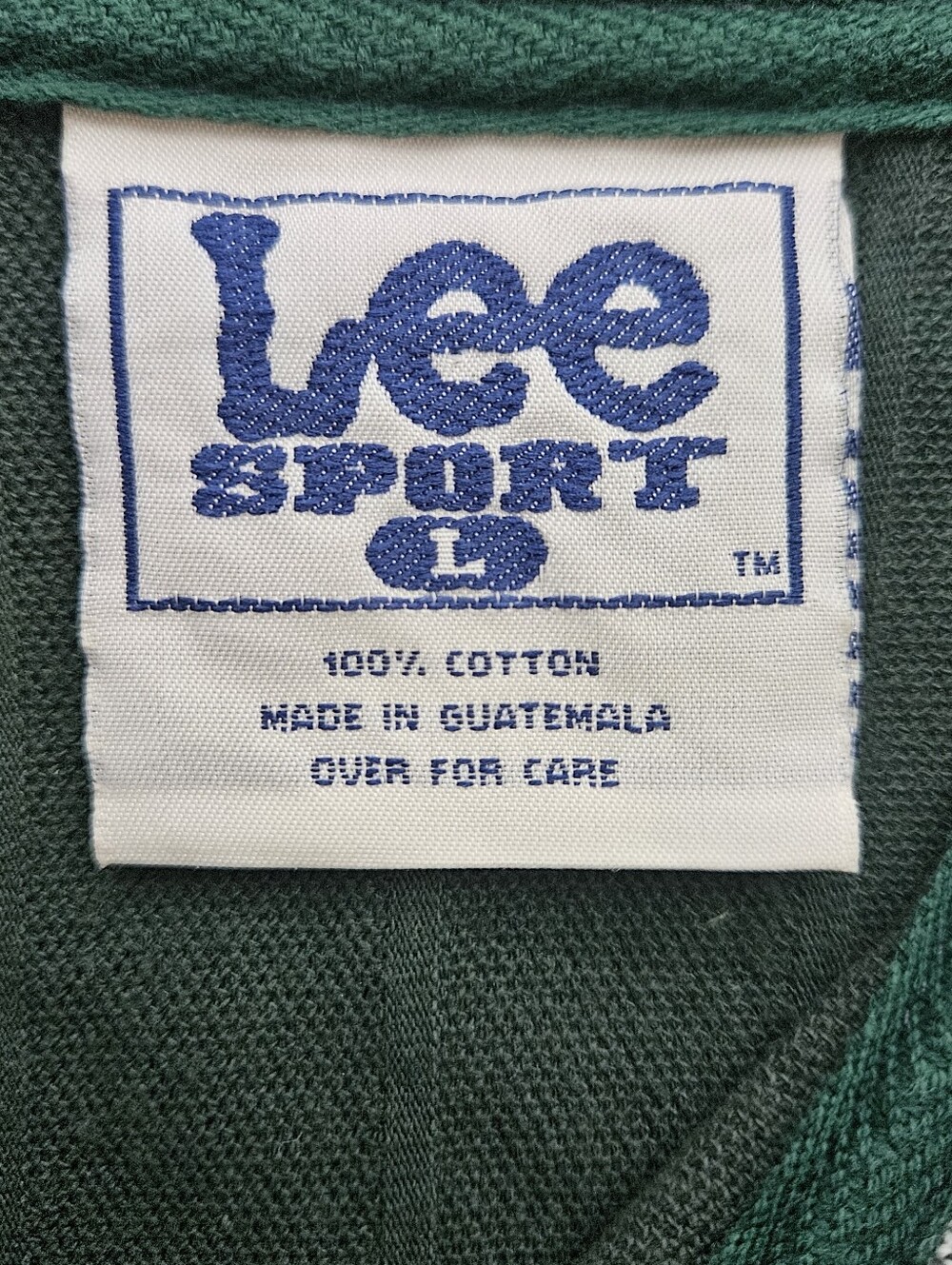Lee Sport Miami Hurricanes Vintage Polo Shirt Mens Dark Green Classic 90's Large - Picture 9 of 10